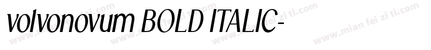 volvonovum BOLD ITALIC字体转换